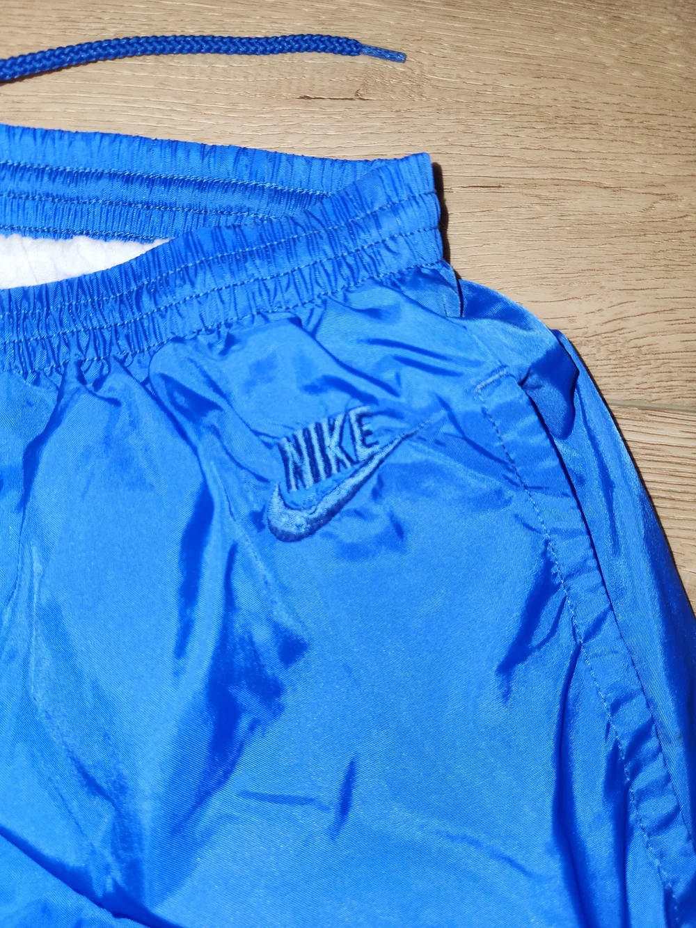 Vintage Y2K 90s Nike Blue Insulated Cotton Lined Blue Track Pants Men Size Large